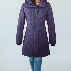 wantdo Women's Winter Puffy Coat Puffer Jackets Warm Winter Coat Navy Blue M